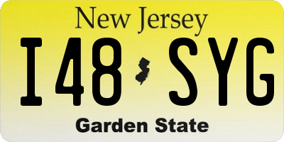 NJ license plate I48SYG