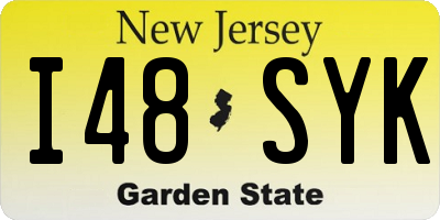 NJ license plate I48SYK