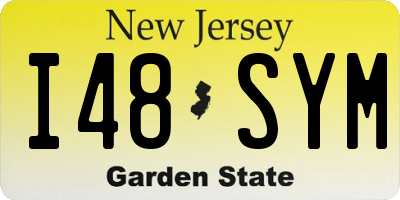 NJ license plate I48SYM