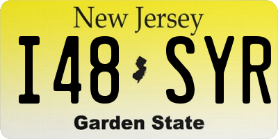 NJ license plate I48SYR