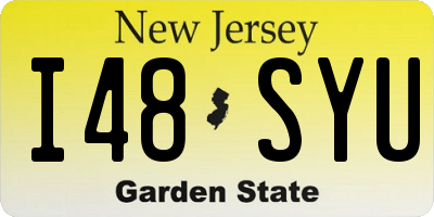 NJ license plate I48SYU