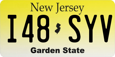 NJ license plate I48SYV