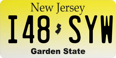 NJ license plate I48SYW