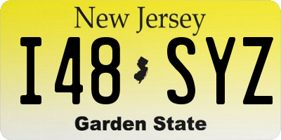 NJ license plate I48SYZ