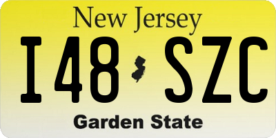 NJ license plate I48SZC