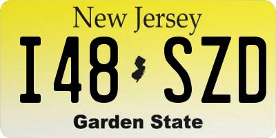 NJ license plate I48SZD