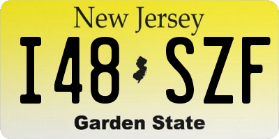 NJ license plate I48SZF