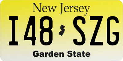 NJ license plate I48SZG