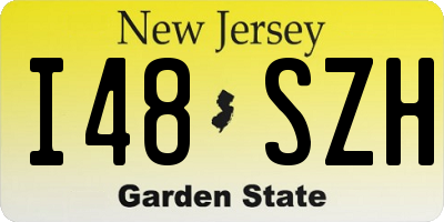 NJ license plate I48SZH