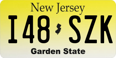 NJ license plate I48SZK