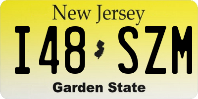NJ license plate I48SZM