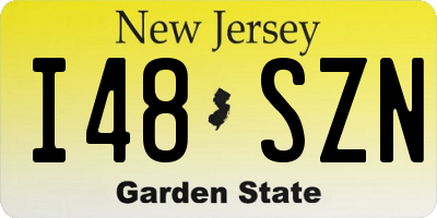 NJ license plate I48SZN