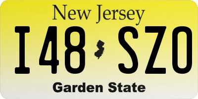 NJ license plate I48SZO