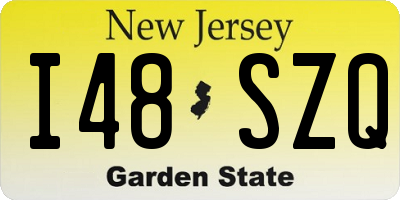 NJ license plate I48SZQ