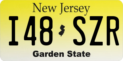 NJ license plate I48SZR