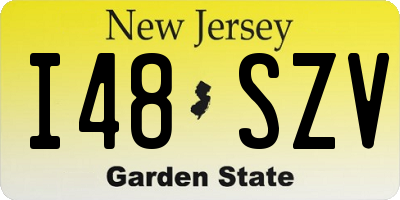 NJ license plate I48SZV