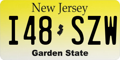 NJ license plate I48SZW