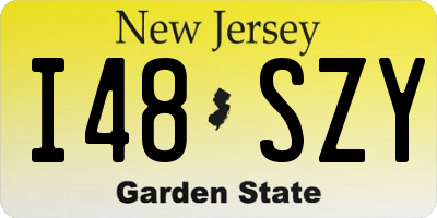 NJ license plate I48SZY