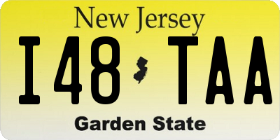 NJ license plate I48TAA