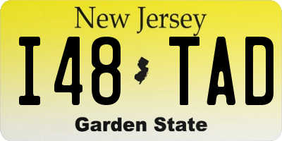 NJ license plate I48TAD