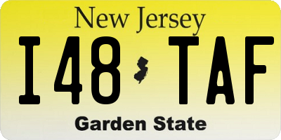 NJ license plate I48TAF