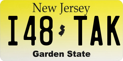 NJ license plate I48TAK