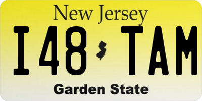 NJ license plate I48TAM