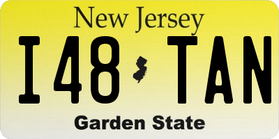 NJ license plate I48TAN