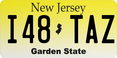 NJ license plate I48TAZ