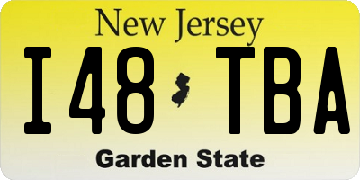 NJ license plate I48TBA