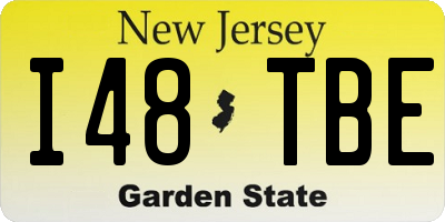 NJ license plate I48TBE