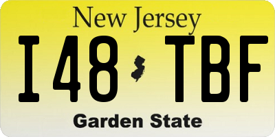 NJ license plate I48TBF