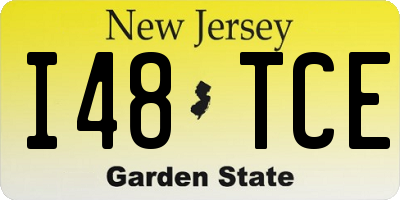 NJ license plate I48TCE