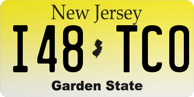 NJ license plate I48TCO