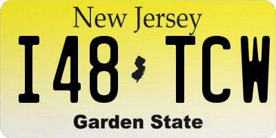NJ license plate I48TCW