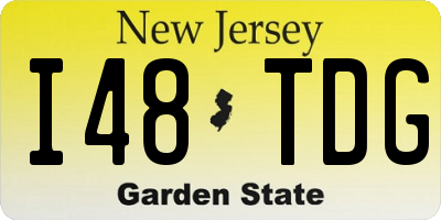 NJ license plate I48TDG