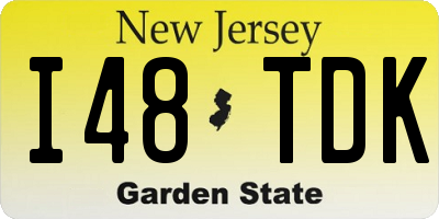 NJ license plate I48TDK