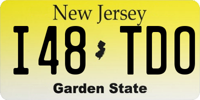 NJ license plate I48TDO