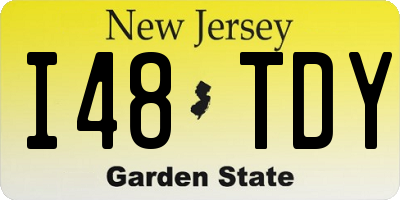 NJ license plate I48TDY