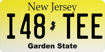 NJ license plate I48TEE