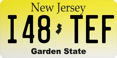 NJ license plate I48TEF