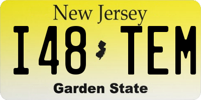 NJ license plate I48TEM