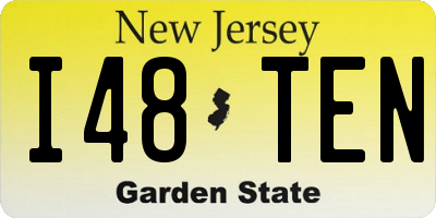 NJ license plate I48TEN