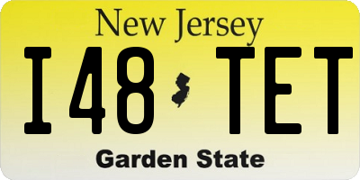 NJ license plate I48TET