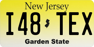 NJ license plate I48TEX