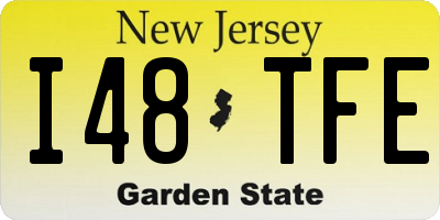 NJ license plate I48TFE