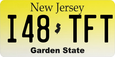 NJ license plate I48TFT