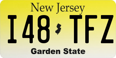 NJ license plate I48TFZ