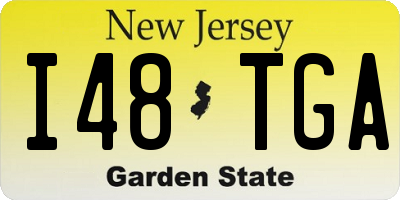 NJ license plate I48TGA