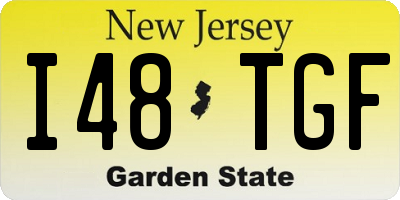 NJ license plate I48TGF